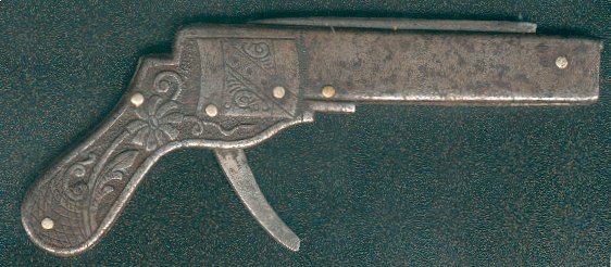 Canif rvolver - - Long. Tot. ouv. : 14cm - Long. Lame : 4,3cm - Larg. Lame :  1cm